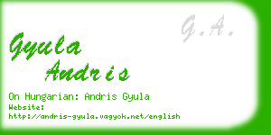 gyula andris business card